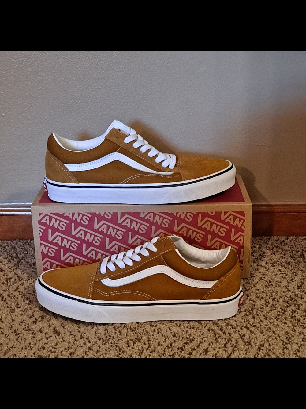 Vans Old Skool Theory Golden Brown Suede & Canvas Men Size 8 Women Size 9.5